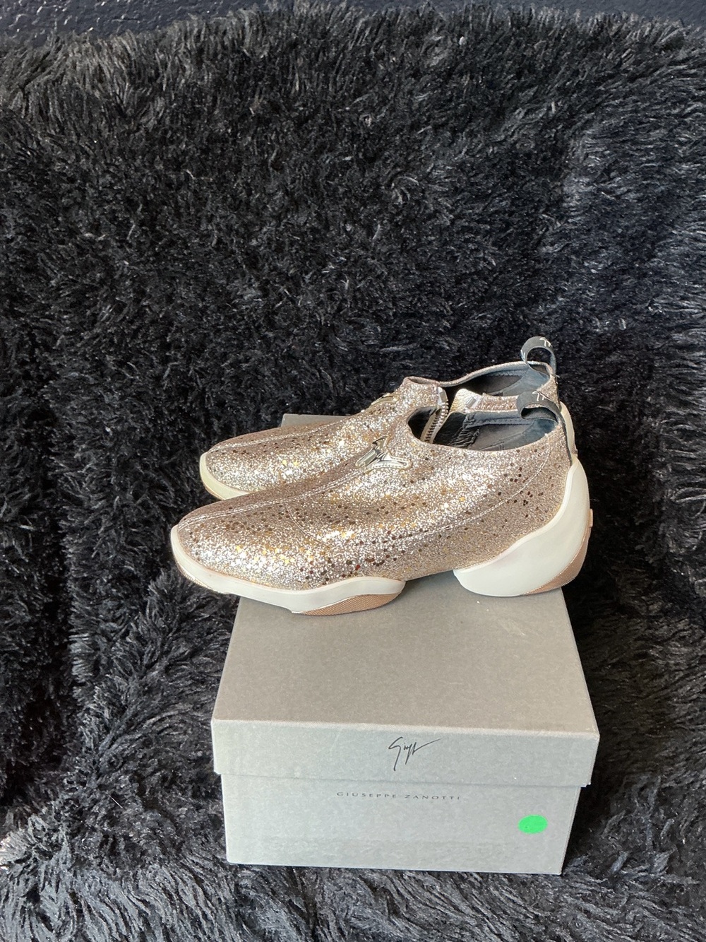 Giuseppe Zanotti Luxury Glitter Sneakers – worn once